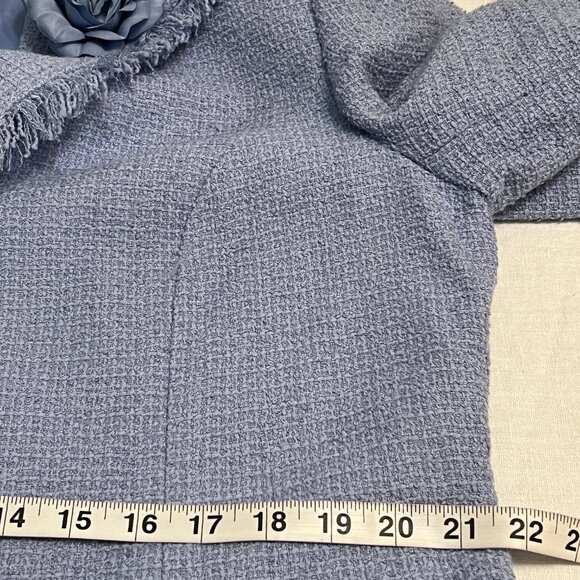 NWT Sag Harbor Women's Blazer 18 Fringe Tweed Jacket Purple Workwear - Picture 8 of 11